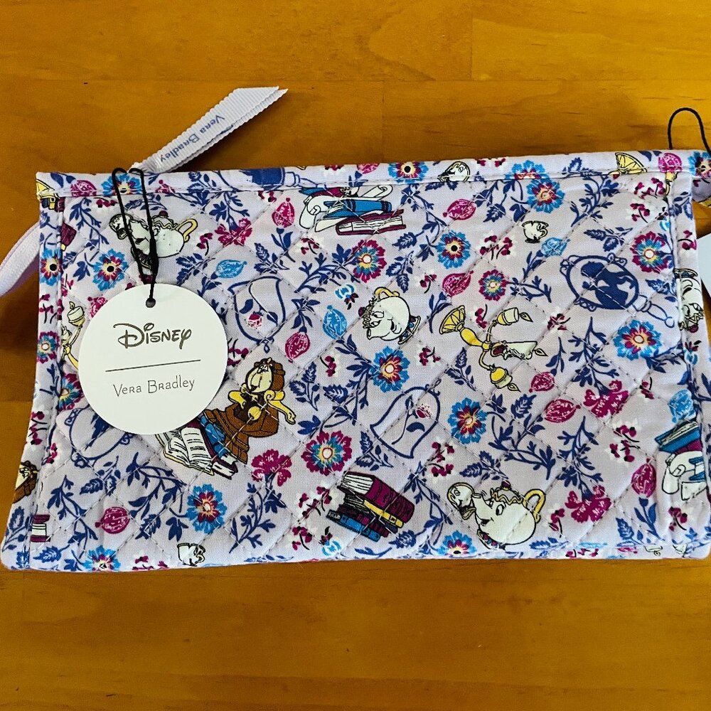 NWT Vera Bradley Disney's Beauty and the Beast Cosmetic Bag